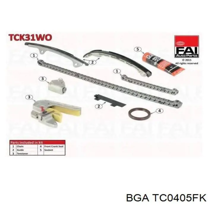 Комплект цепи ГРМ TC0405FK BGA