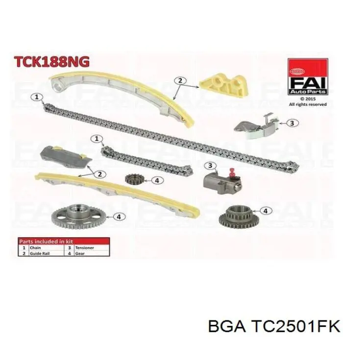 Ремкомплект ГРМ BGA TC2501FK цена, от 154.05 USD