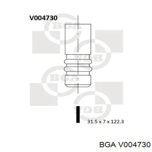 Выпускной клапан V004730 BGA