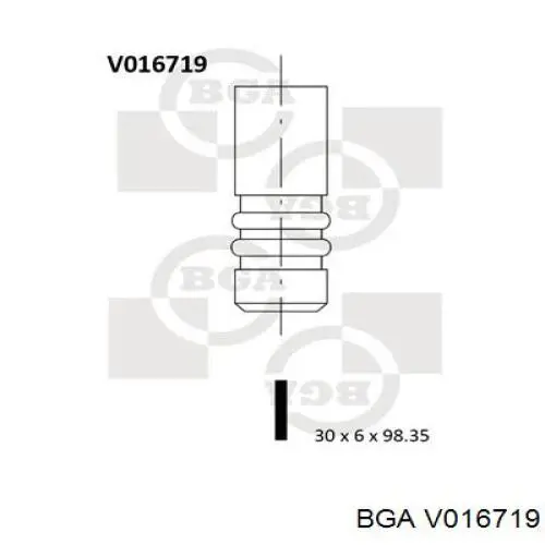 V016719 BGA клапан выпускной