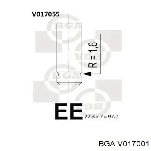 Купить V017001 BGA Выпускной клапан
