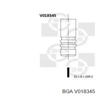 V018345 BGA клапан выпускной