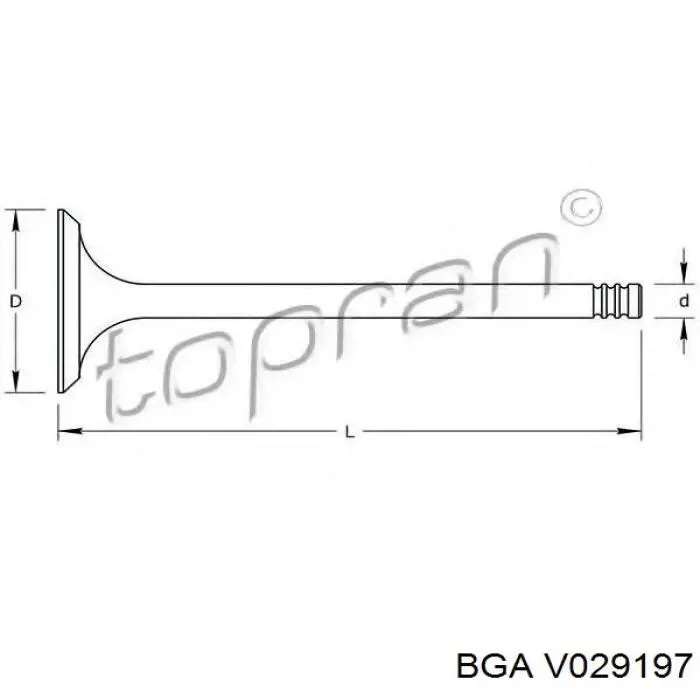 Клапан выпускной BGA V029197