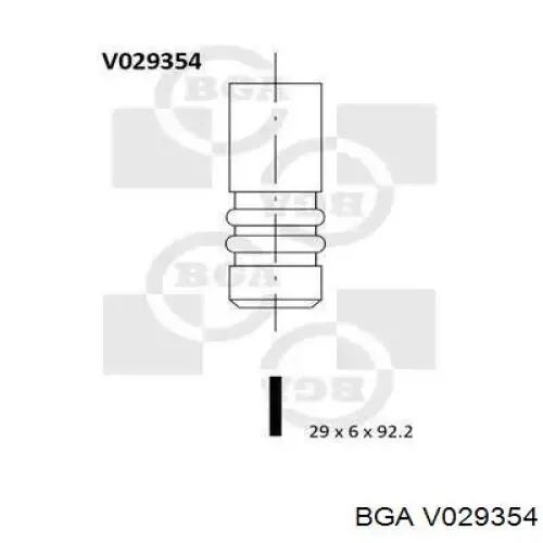 V029354 BGA válvula de escape