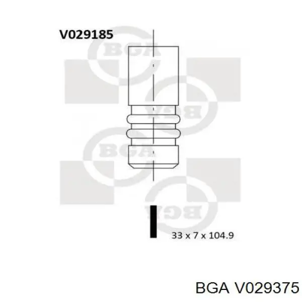 Купить V029375 BGA Впускной клапан
