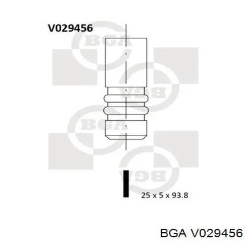 V029456 BGA válvula de escape