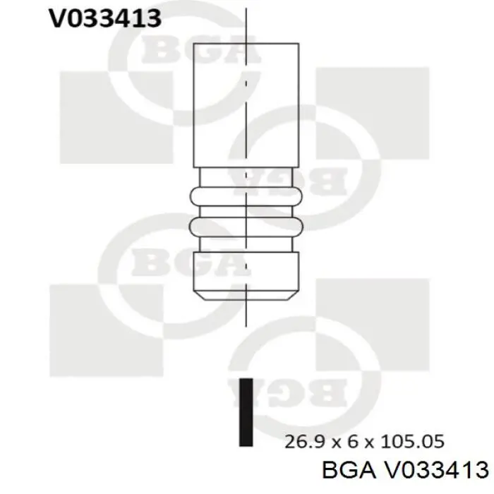 Válvula de admisión V033413 BGA