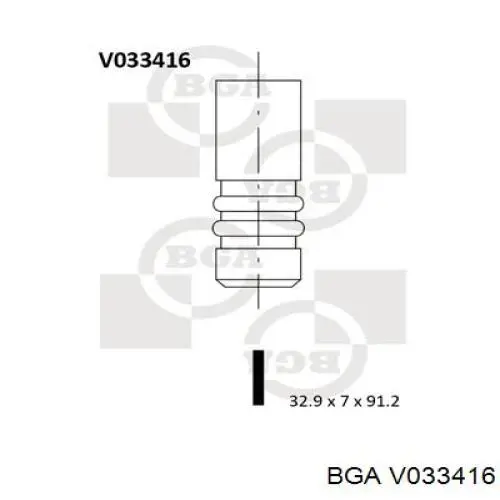 Клапан выпускной BGA V033416