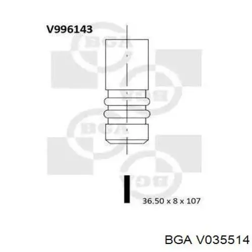 Выпускной клапан V035514 BGA