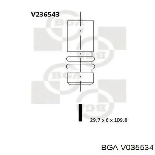 Выпускной клапан V035534 BGA