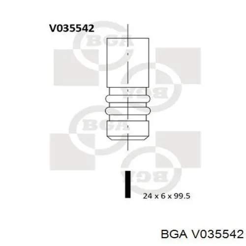 Выпускной клапан двигателя BGA V035542 цена, от 7.37 USD