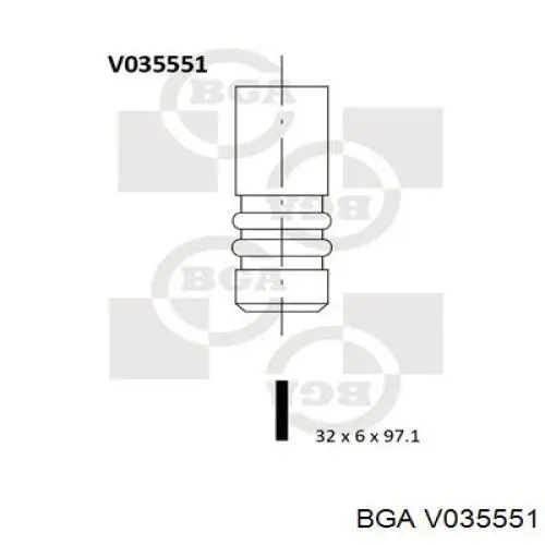 V035551 BGA клапан впускной