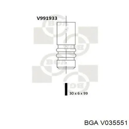 Купить V035551 BGA Впускной клапан