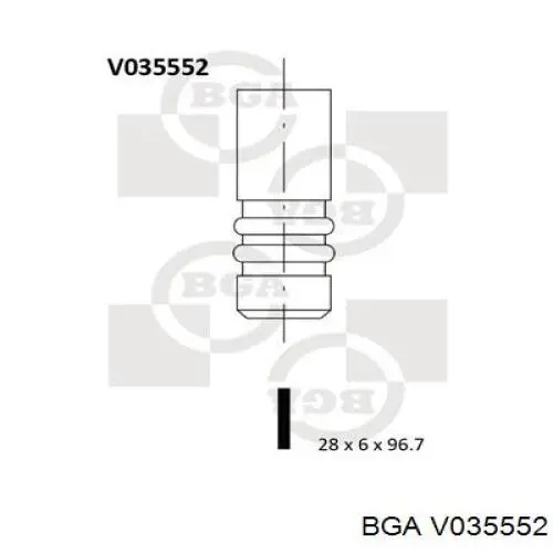 Выпускной клапан V035552 BGA