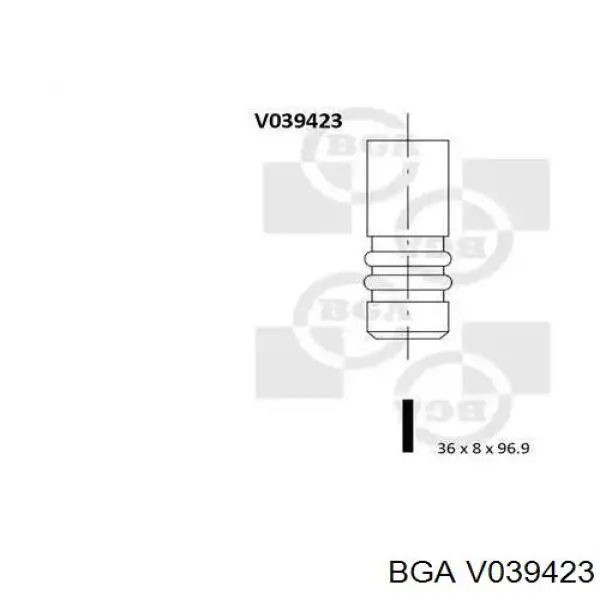 Купить V039423 BGA Впускной клапан