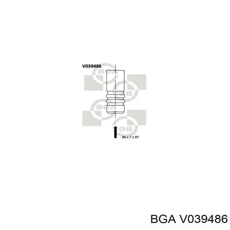 V039486 BGA válvula de admissão