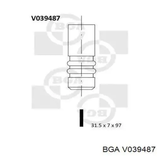 V039487 BGA клапан выпускной