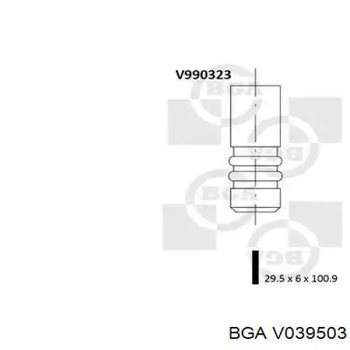 V039503 BGA клапан выпускной