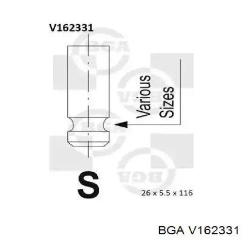 V162331 BGA клапан выпускной