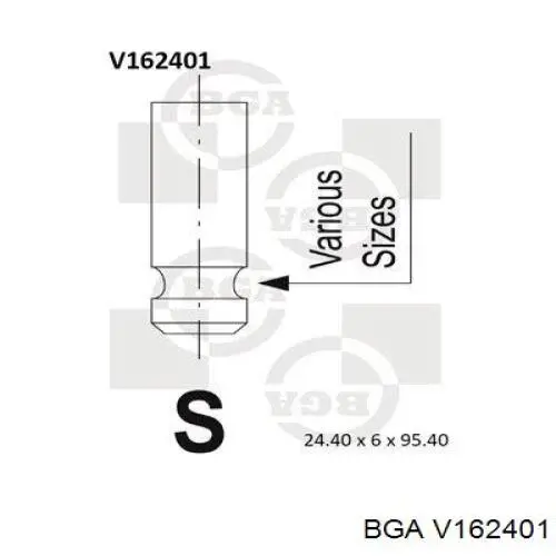 V162401 BGA клапан выпускной