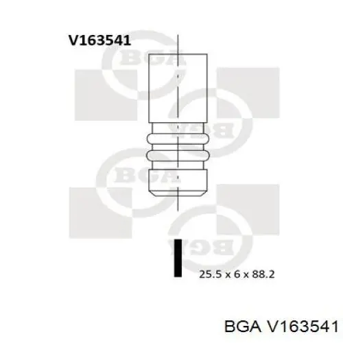 V163541 BGA выпускной клапан