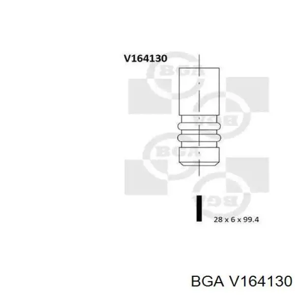 V164130 BGA válvula de admissão