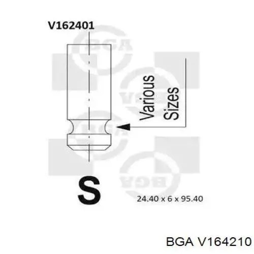 V164210 BGA впускной клапан