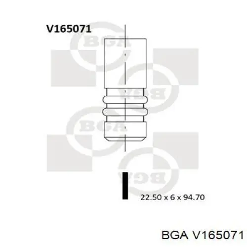 V165071 BGA válvula de escape