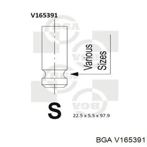 Выпускной клапан V165391 BGA