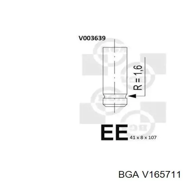 Выпускной клапан V165711 BGA