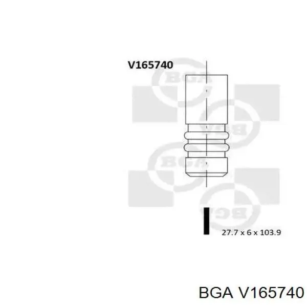 V165740 BGA válvula de admissão