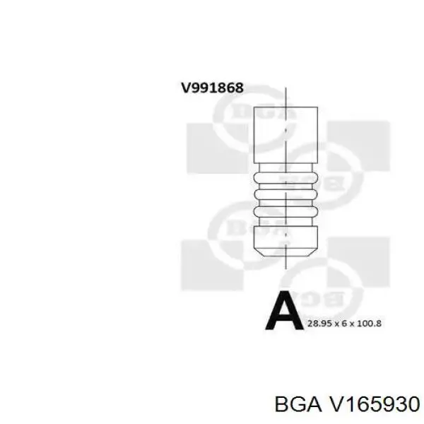 Válvula de admisión V165930 BGA