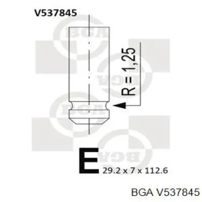 V537845 BGA клапан выпускной