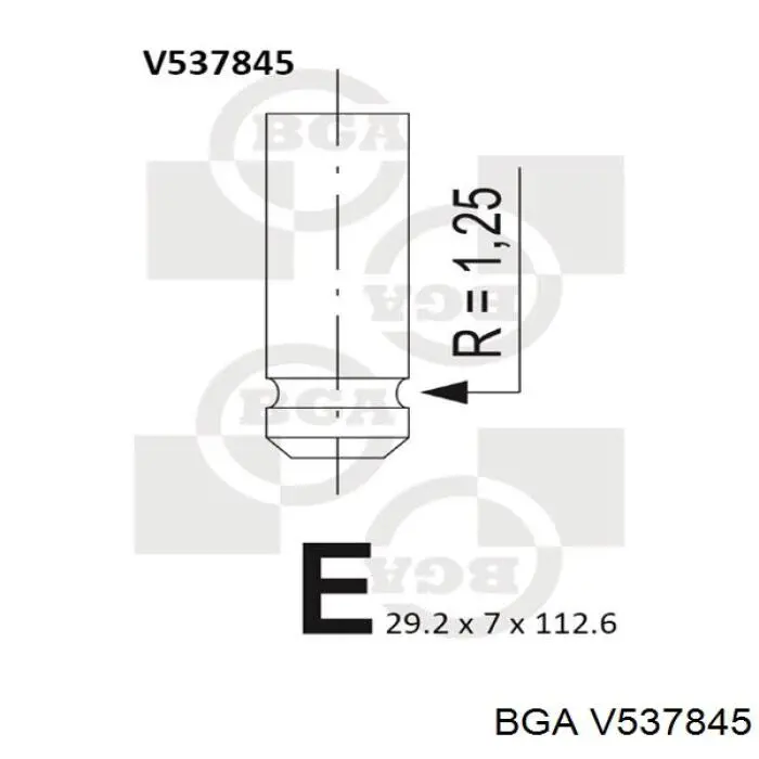 Выпускной клапан двигателя BGA V537845 цена, от 4.21 USD