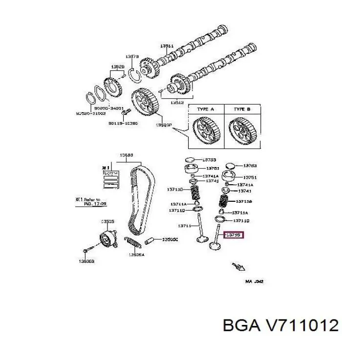 Купить V711012 BGA Выпускной клапан