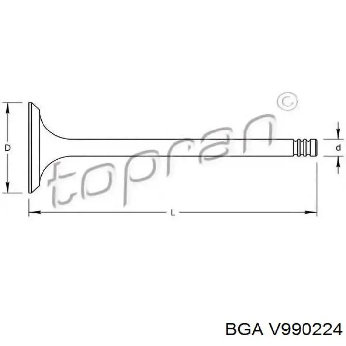 Válvula de escape V990224 BGA