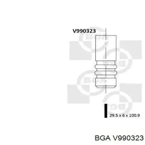 V990323 BGA клапан впускной
