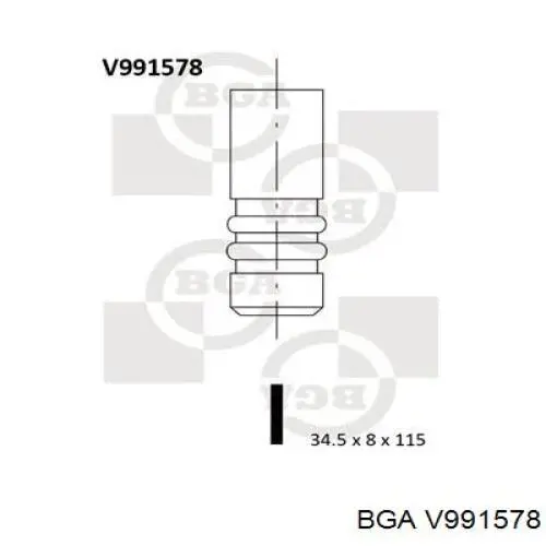 Выпускной клапан V991578 BGA