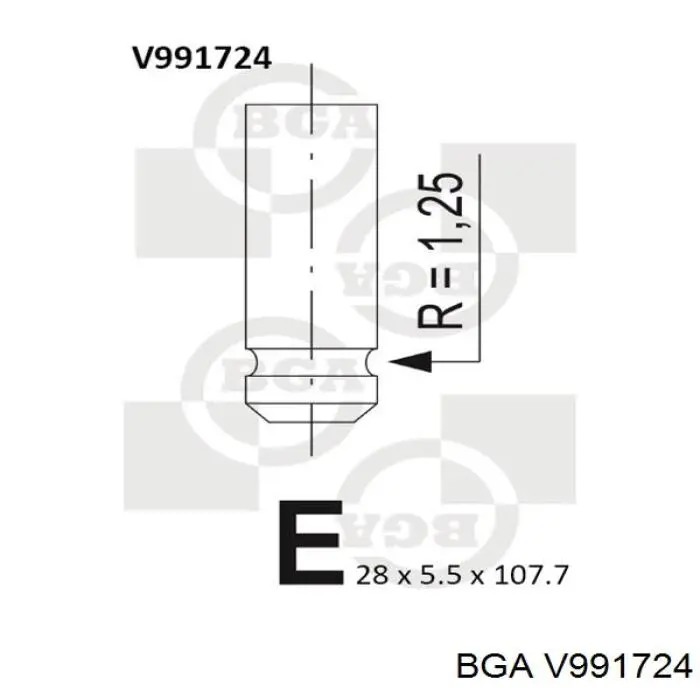 Клапан выпускной BGA V991724
