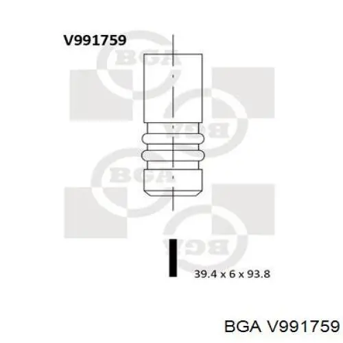 V991759 BGA válvula de admissão