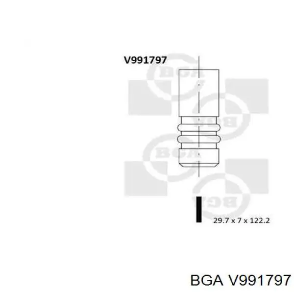 V991797 BGA válvula de admissão