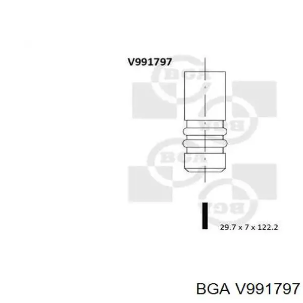 Впускной клапан V991797 BGA