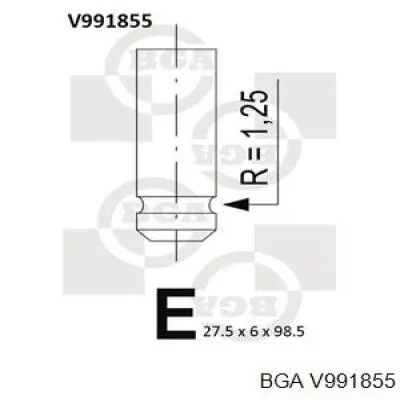 V991855 BGA клапан впускной