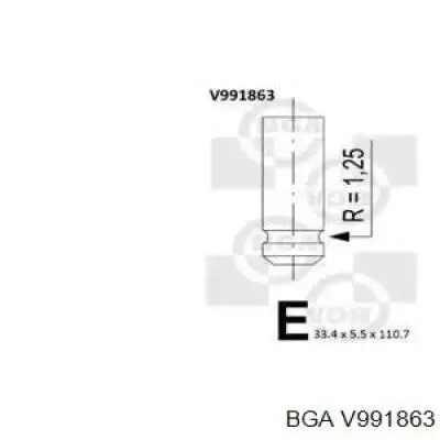 Впускной клапан 7701474287 Renault (RVI)