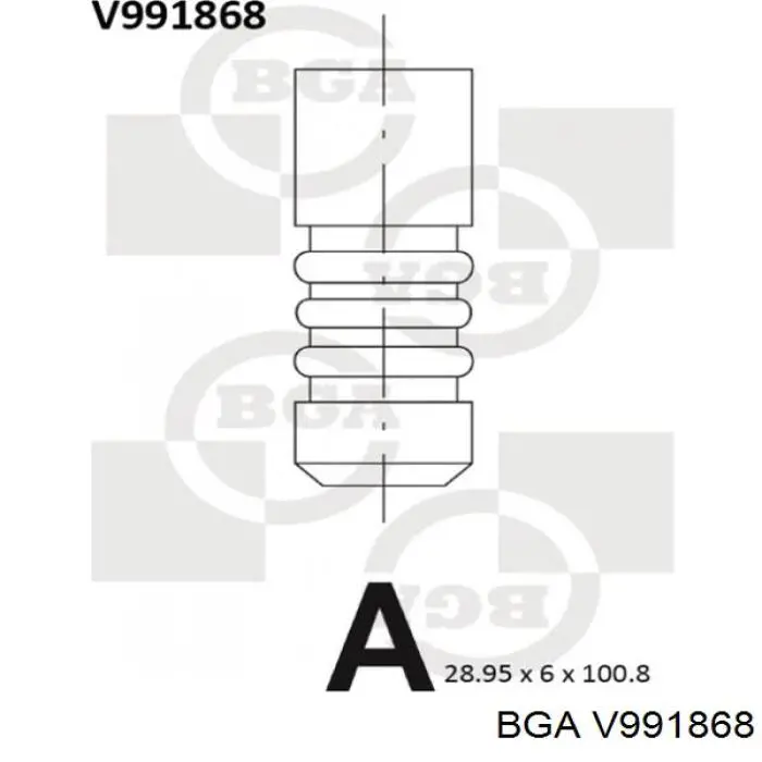 Válvula de escape V991868 BGA