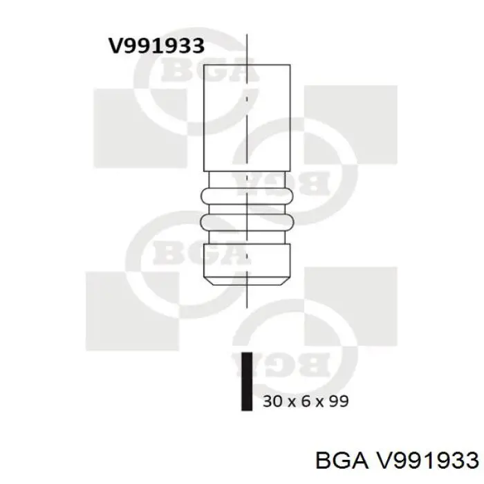 V991933 BGA клапан впускной