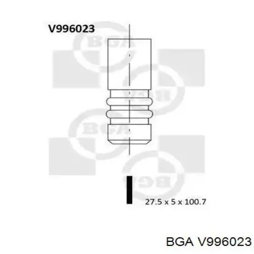 V996023 BGA клапан выпускной
