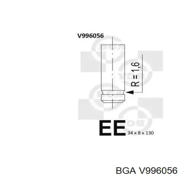 V996056 BGA клапан выпускной