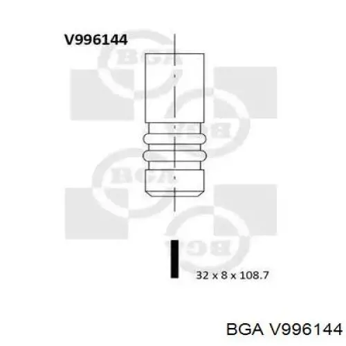 Клапан выпускной BGA V996144