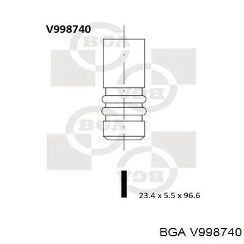 V998740 BGA клапан выпускной